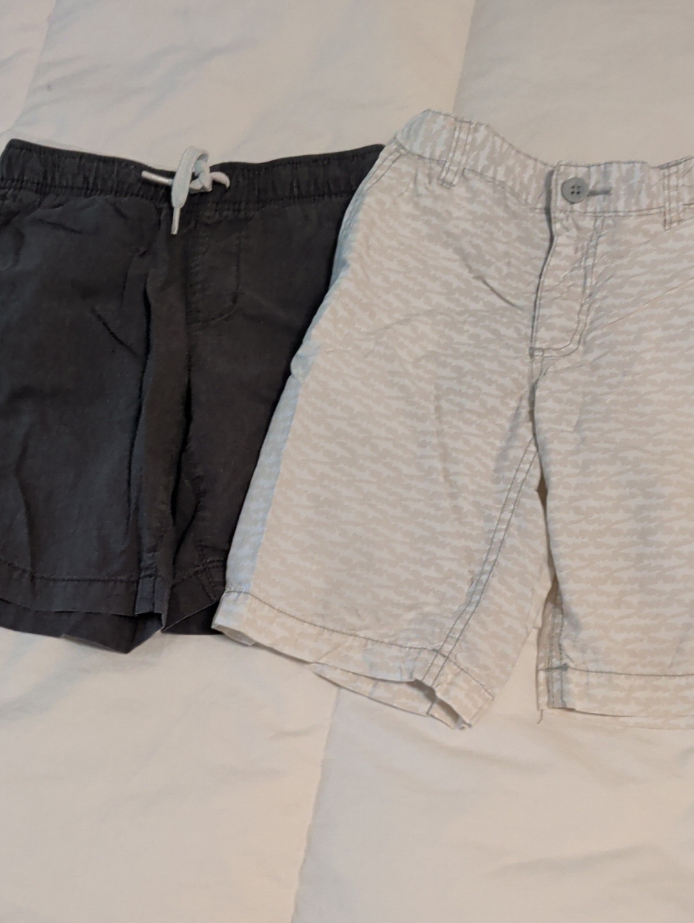 Old Navy Boys Two-Pack Shorts - Charcoal and Light Gray